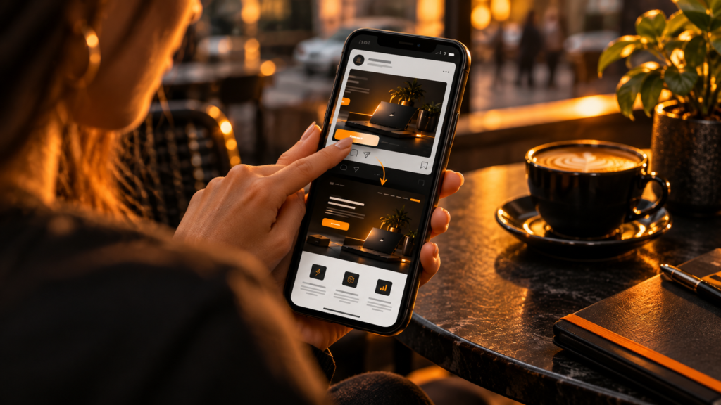 Campanha digital a encaminhar visitantes para uma landing page optimizada